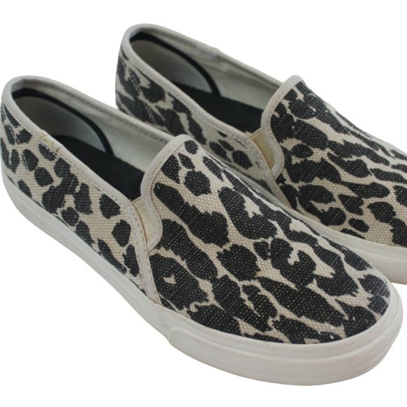Keds Shoes - Keds Double Decker Woven Leopard Casual Flats Slip On Womens Shoes Size 8.5
